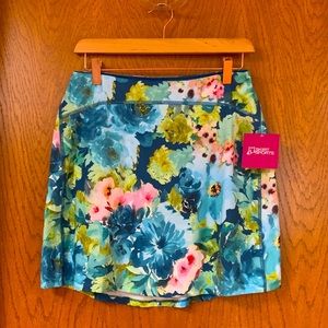 NWT Skirt Sports Vacay Print Happy Girl Athleisure Skirt / Skort MD